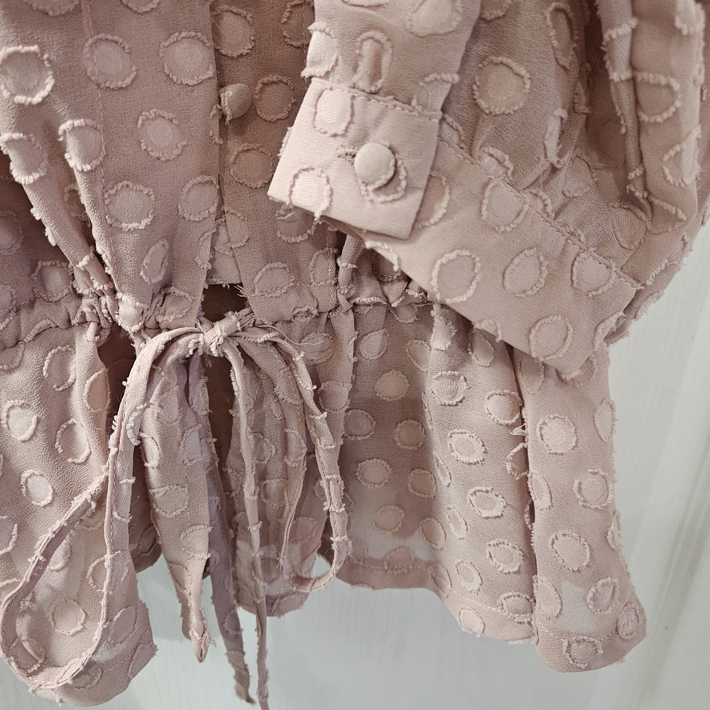 Solitaire Pink Textured Blouse - Picture 3 of 5
